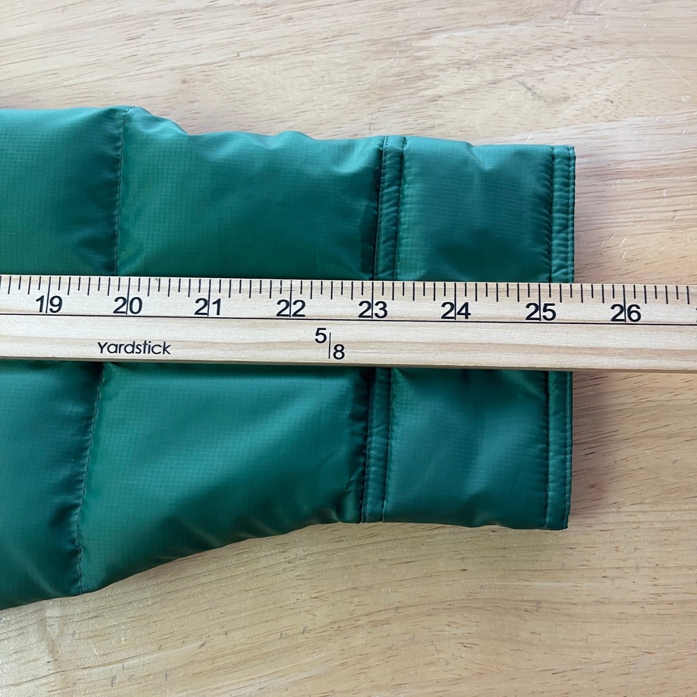Duluth Trading Co Mens Large Down Quilted Puffer Jacket Forest Green Snap Up - Picture 7 of 11